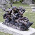 Garden decorations metal enfants sculpture bronze children statue